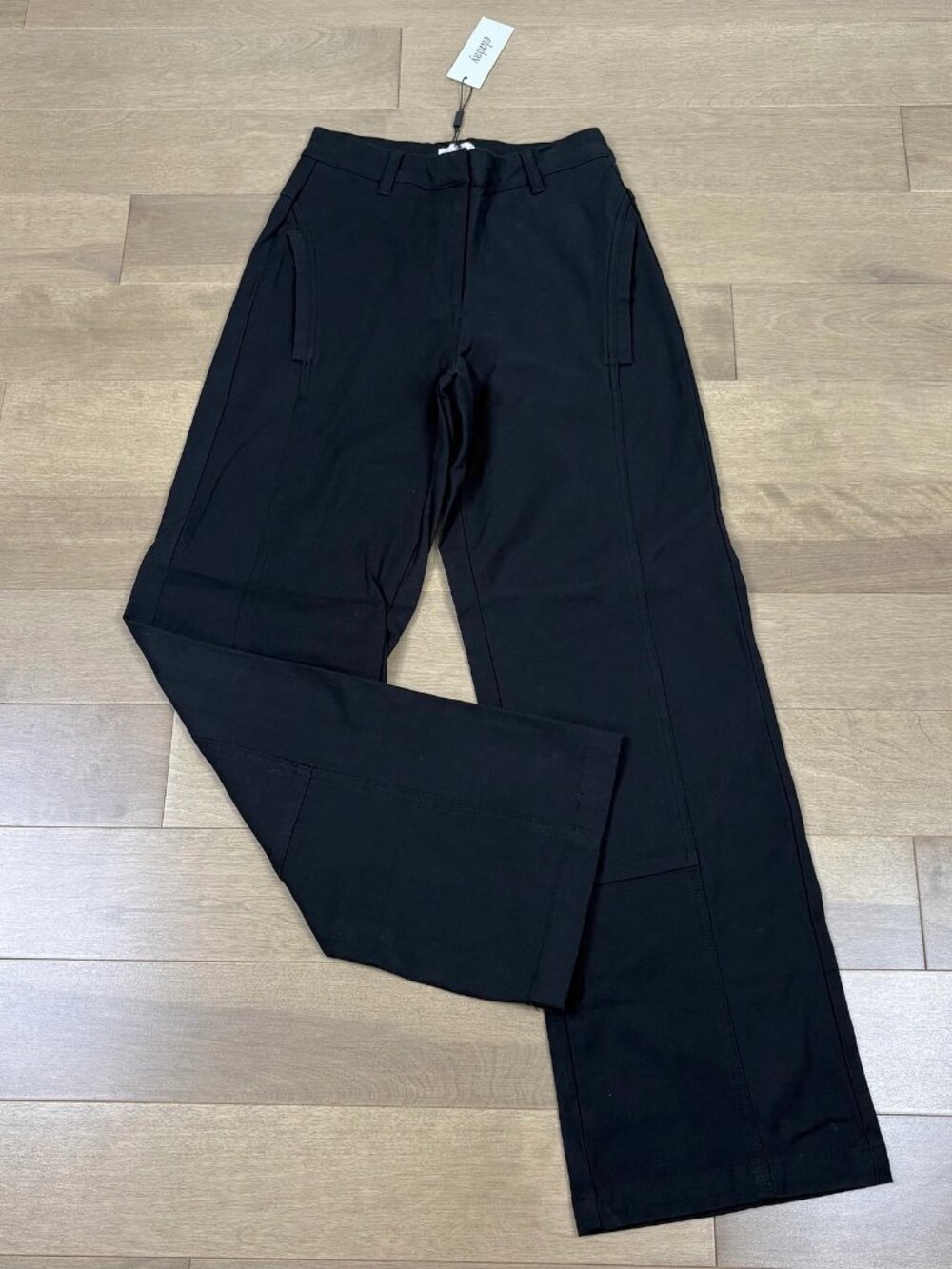 ELADAY women's wide leg black pants XS  NWT